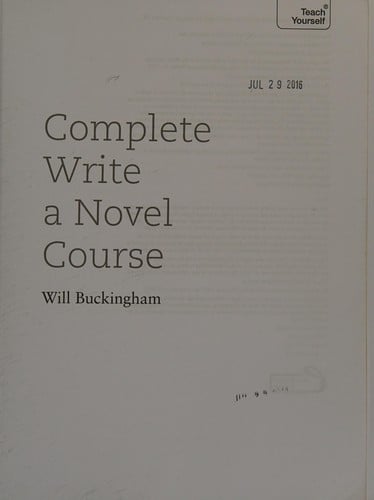 Complete write a novel course