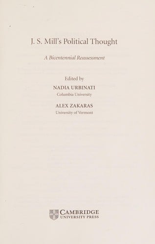 J.S. Mill's political thought