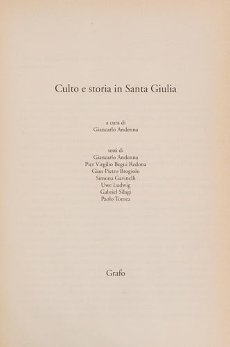 Culto e storia in Santa Giulia