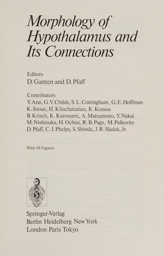 Morphology of hypothalamus and its connections