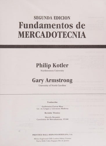 Fundamentos de Mercadotecnia