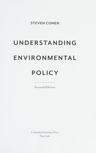 Understanding environmental policy