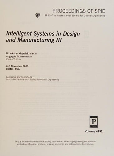 Intelligent systems in design and manufacturing III
