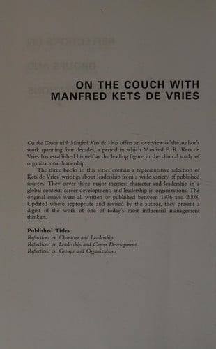 Reflections on groups and organizations