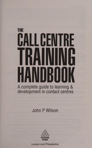 Call centre training handbook