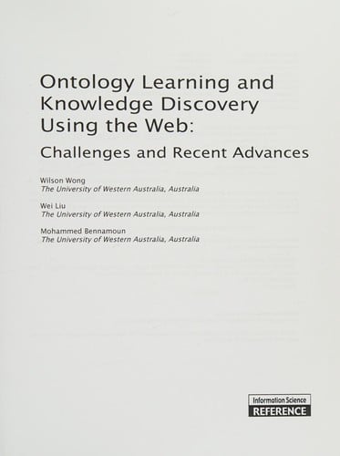 Ontology learning and knowledge discovery using the Web