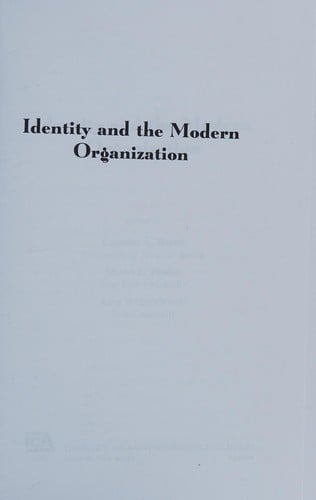 Identity and the modern organization