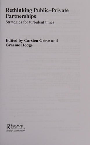 Rethinking public-private partnerships