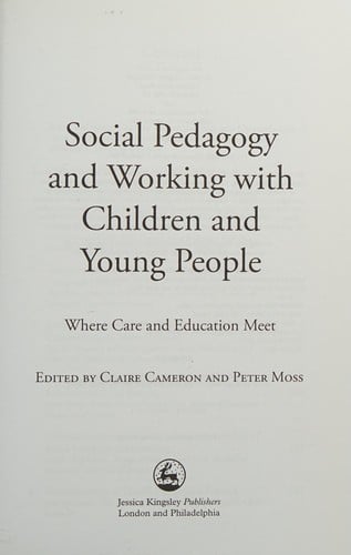 Social pedagogy and working with children and young people