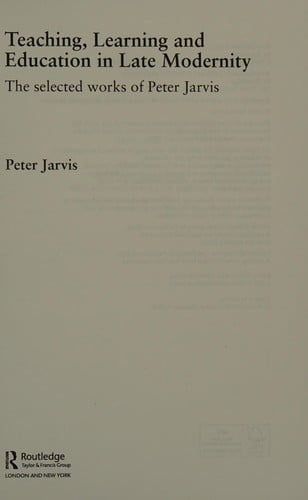 Teaching, learning and education in late modernity