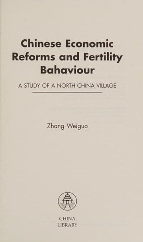 Chinese economic reforms and fertility bahaviour
