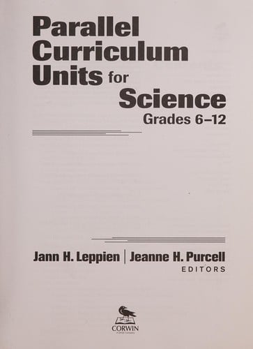 Parallel curriculum units for science, grades 6-12