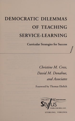 Democratic dilemmas of teaching service-learning