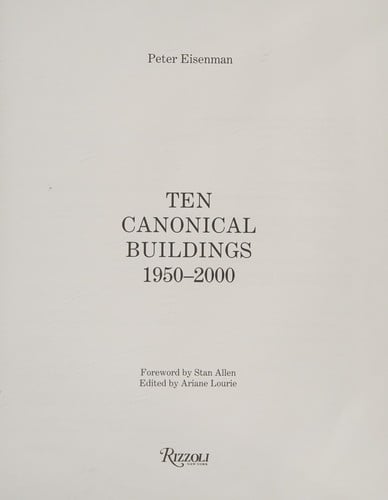 Ten canonical buildings 1950-2000