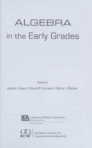 Algebra in the early grades
