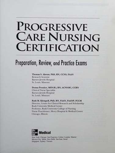 Progressive care nursing certification