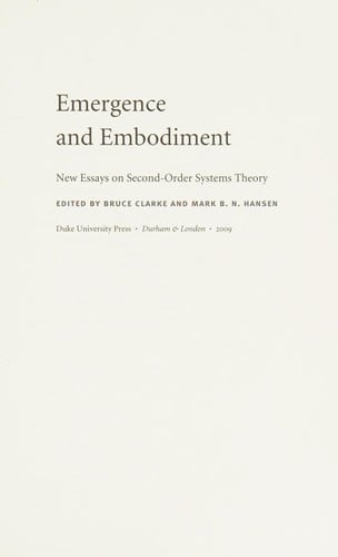 Emergence and embodiment