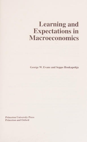 Learning & Expectations in Macroeconomics