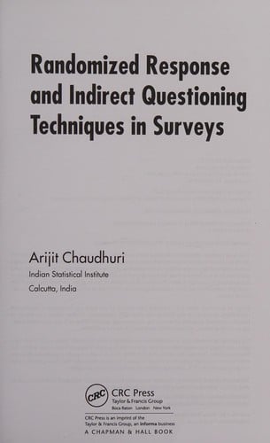 Randomized response and indirect questioning techniques in surveys
