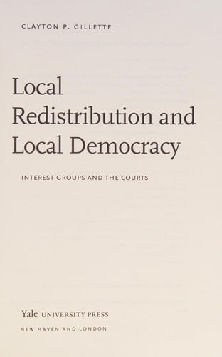 Local redistribution and local democracy