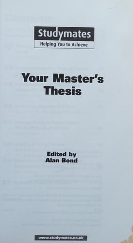 Your master's thesis