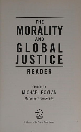 The morality and global justice reader