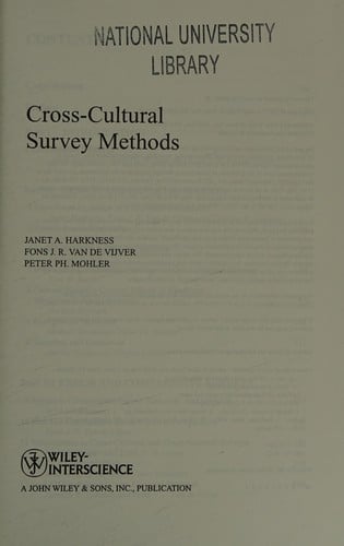 Cross-cultural survey methods