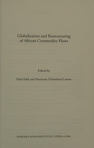 Globalization and restructuring of African commodity flows