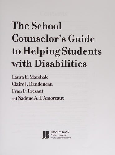 The school counselor's guide to helping students with disabilities