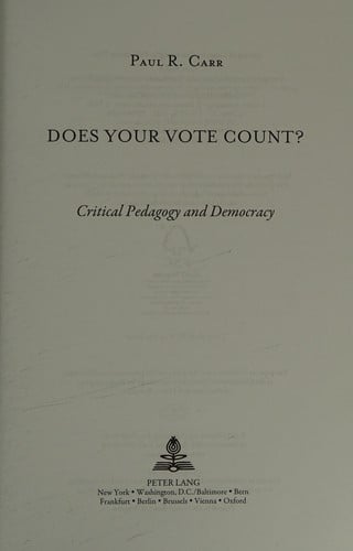 Does your vote count ?