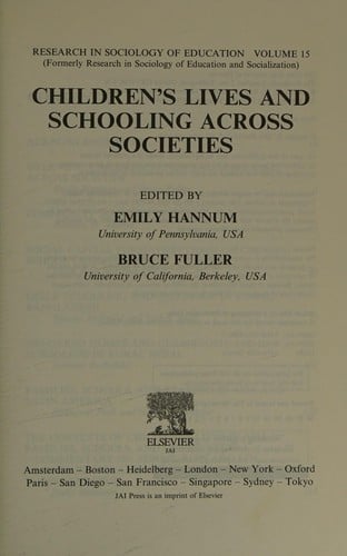 Children's lives and schooling across societies