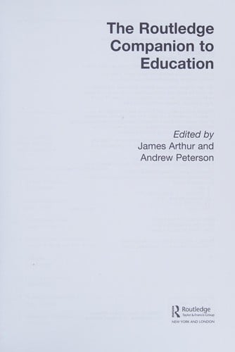 The Routledge companion to education