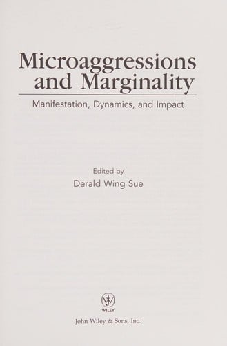 Microaggressions and marginality