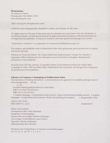 The dynamics of writing instruction