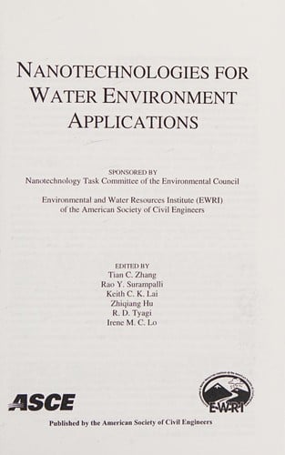Nanotechnologies for water environment applications