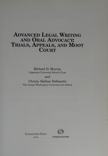 Advanced legal writing and oral advocacy