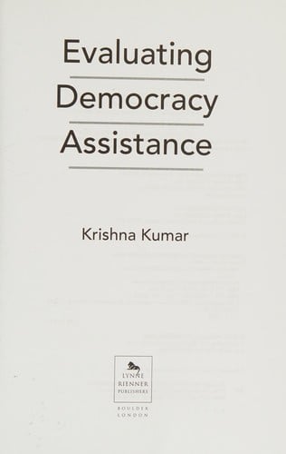 Evaluating democracy assistance