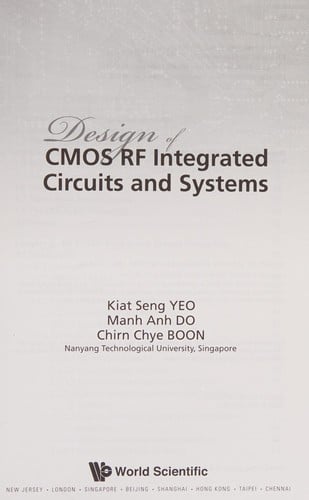 Design of CMOS RF integrated circuits and systems