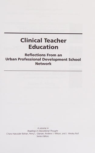 Clinical teacher education