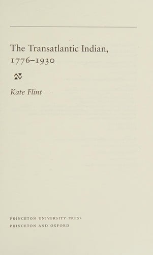 The transatlantic Indian, 1776-1930