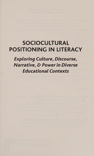 Sociocultural positioning in literacy