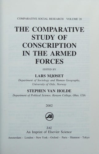 The comparative study of conscription in the armed forces