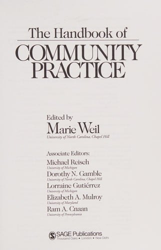 The handbook of community practice