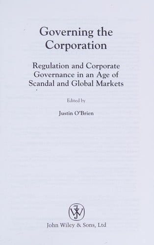 Governing the corporation