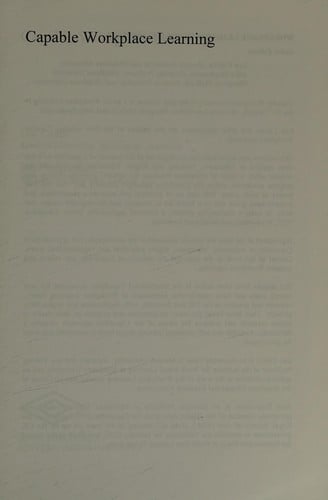 Capable workplace learning