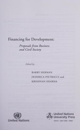 Financing for development