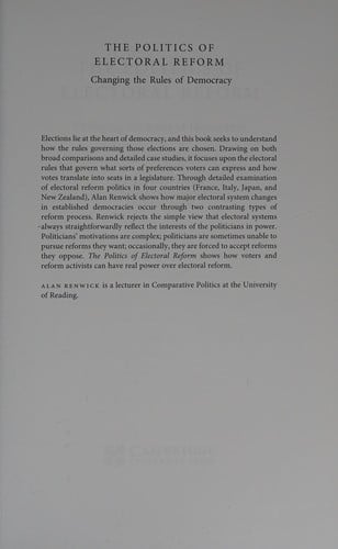 The politics of electoral reform