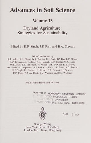 Dryland agriculture