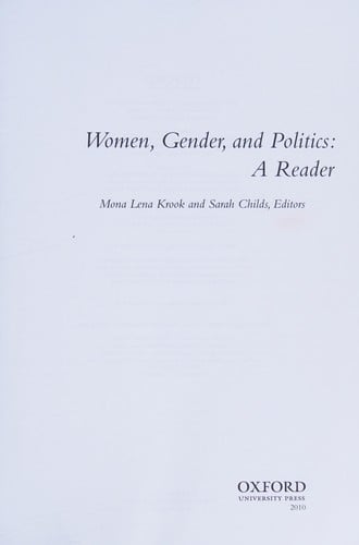 Women, gender, and politics