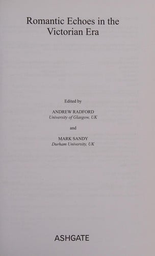 Romantic echoes in the Victorian era